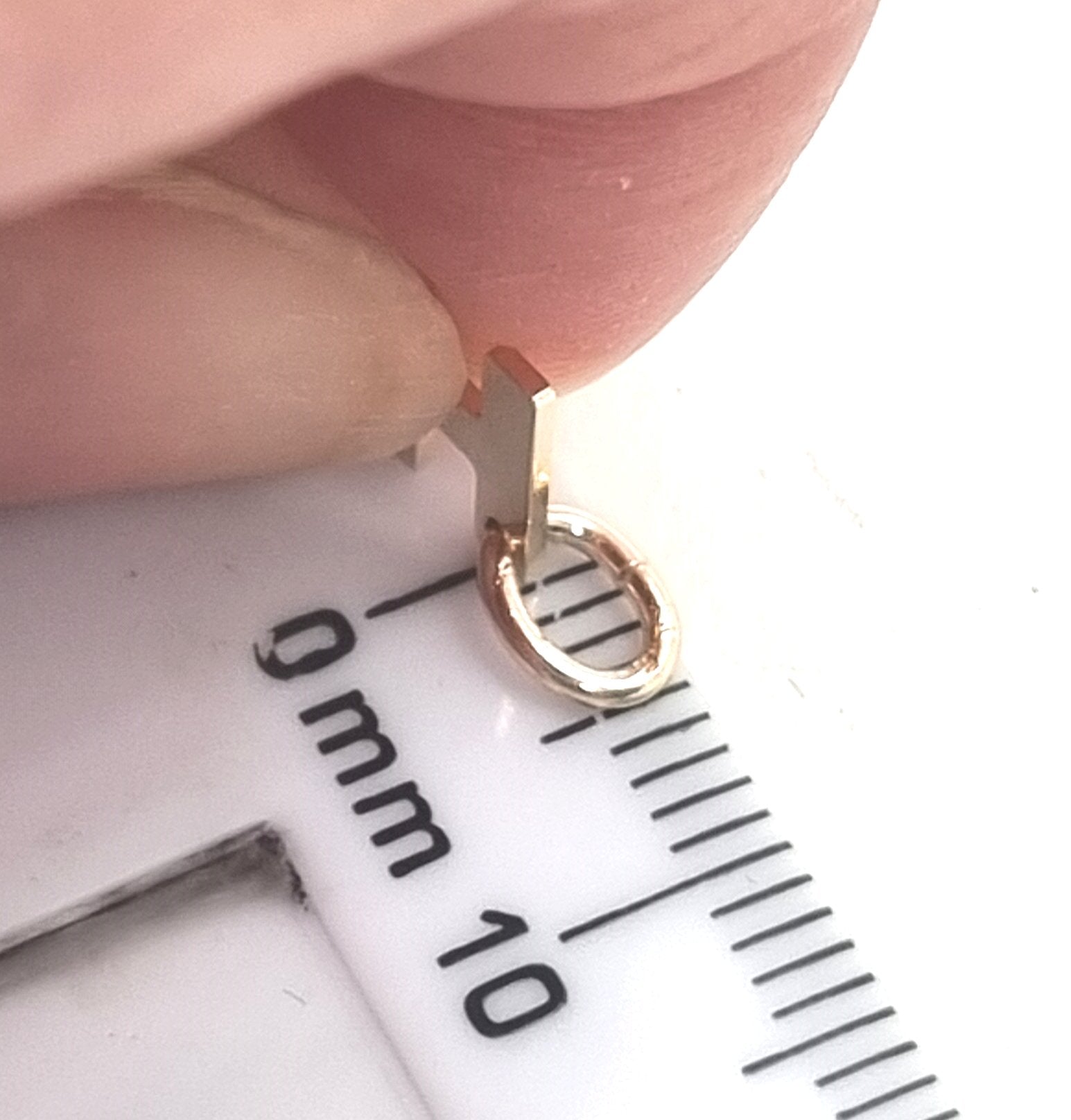 9ct Gold Alphabet Initial Charm Pendant - 14mm