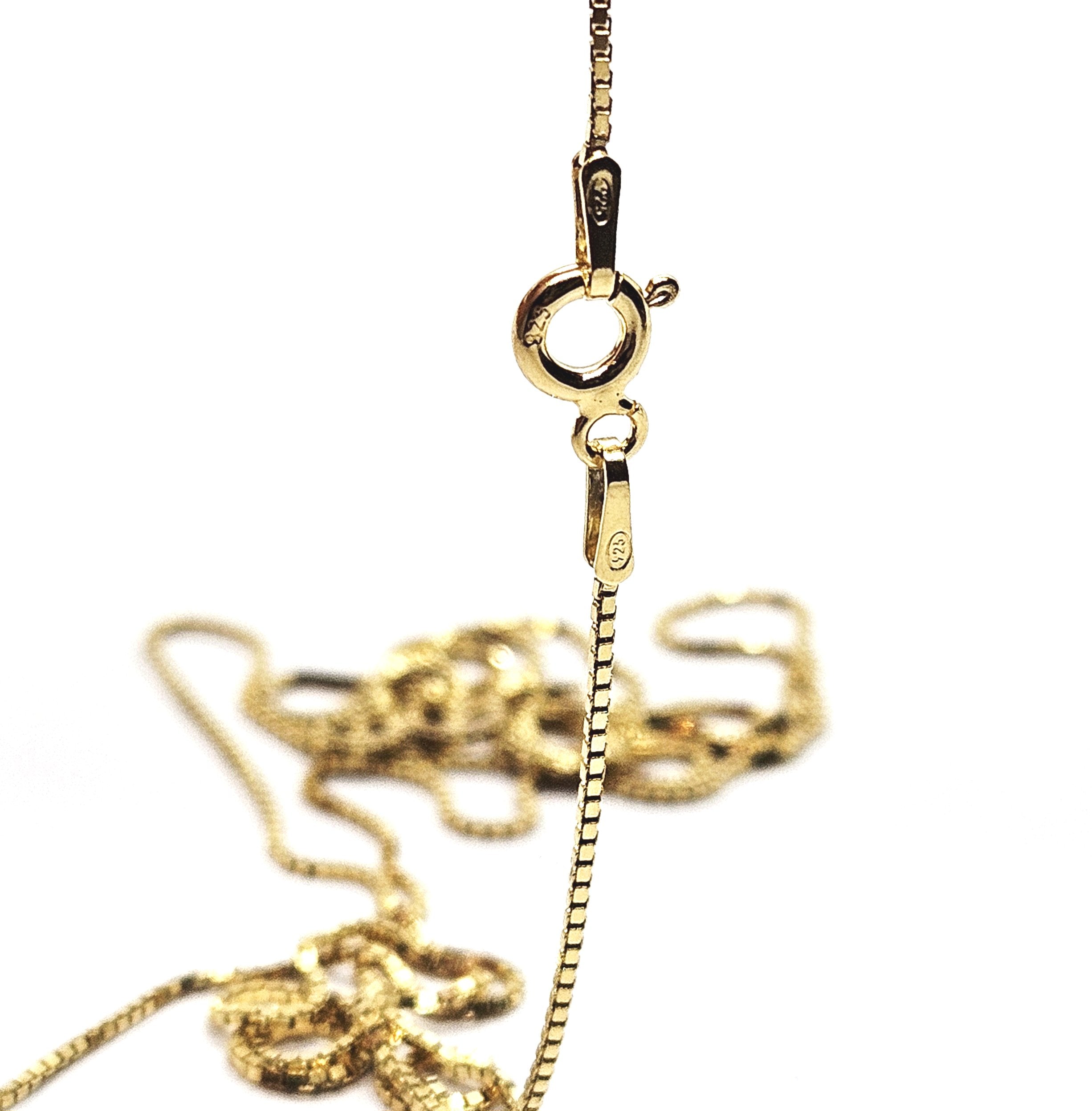 18ct Gold on 925 STS Box Chain