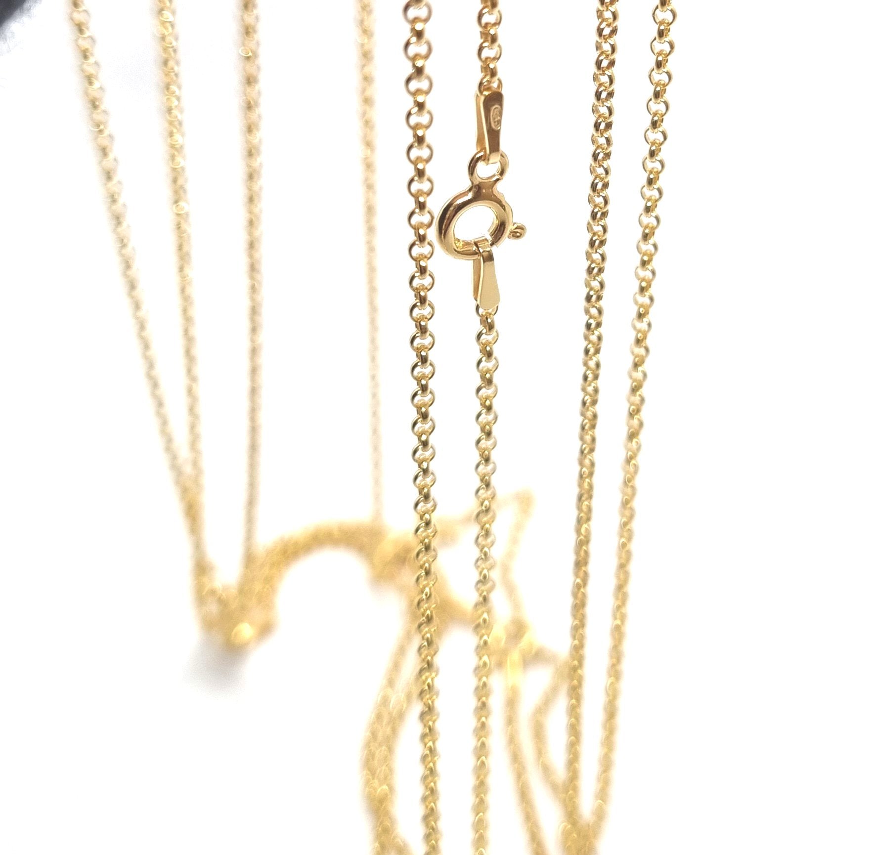 18ct Gold on 925 STS Mini Belcher Chain