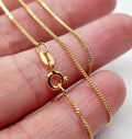 18ct Gold on 925 STS Curb Chain