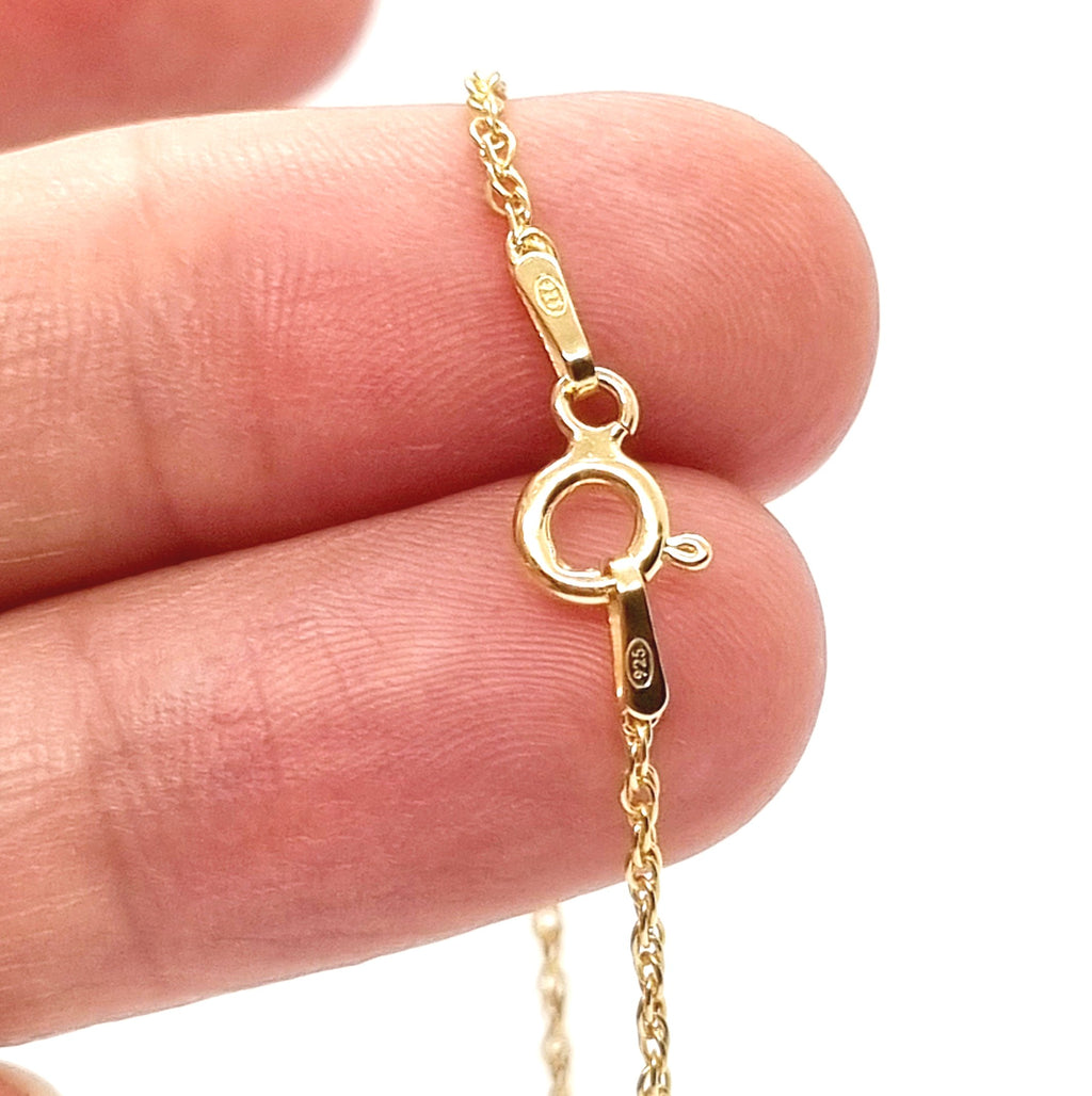 18ct Gold on 925 STS Prince of Wales Chain