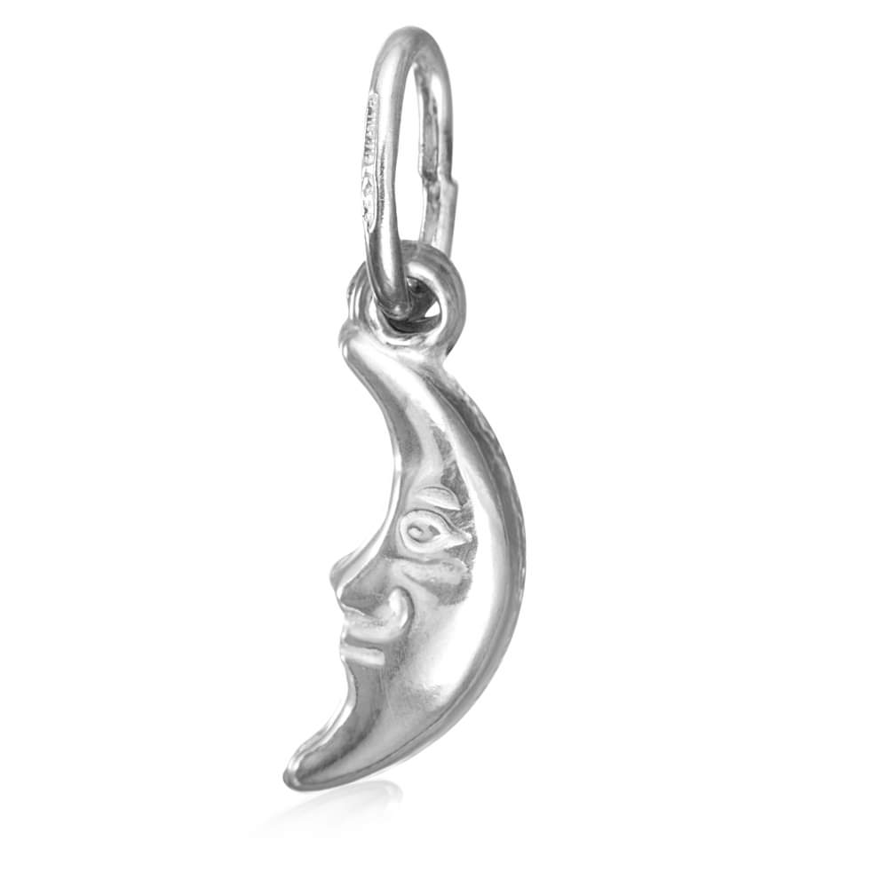 Sterling Silver Man in the Moon Pendant Charm