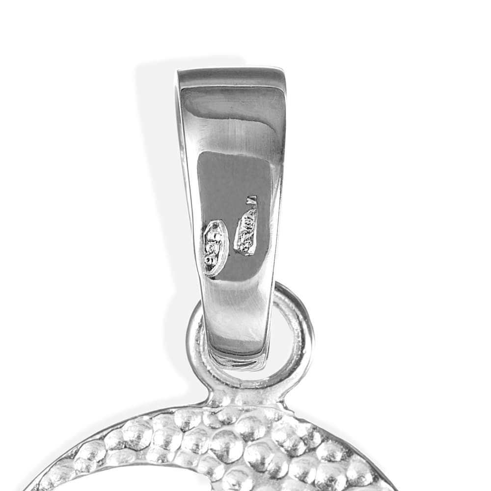 Sterling Silver Religious Islamic Crescent Moon & Star Pendant Charm