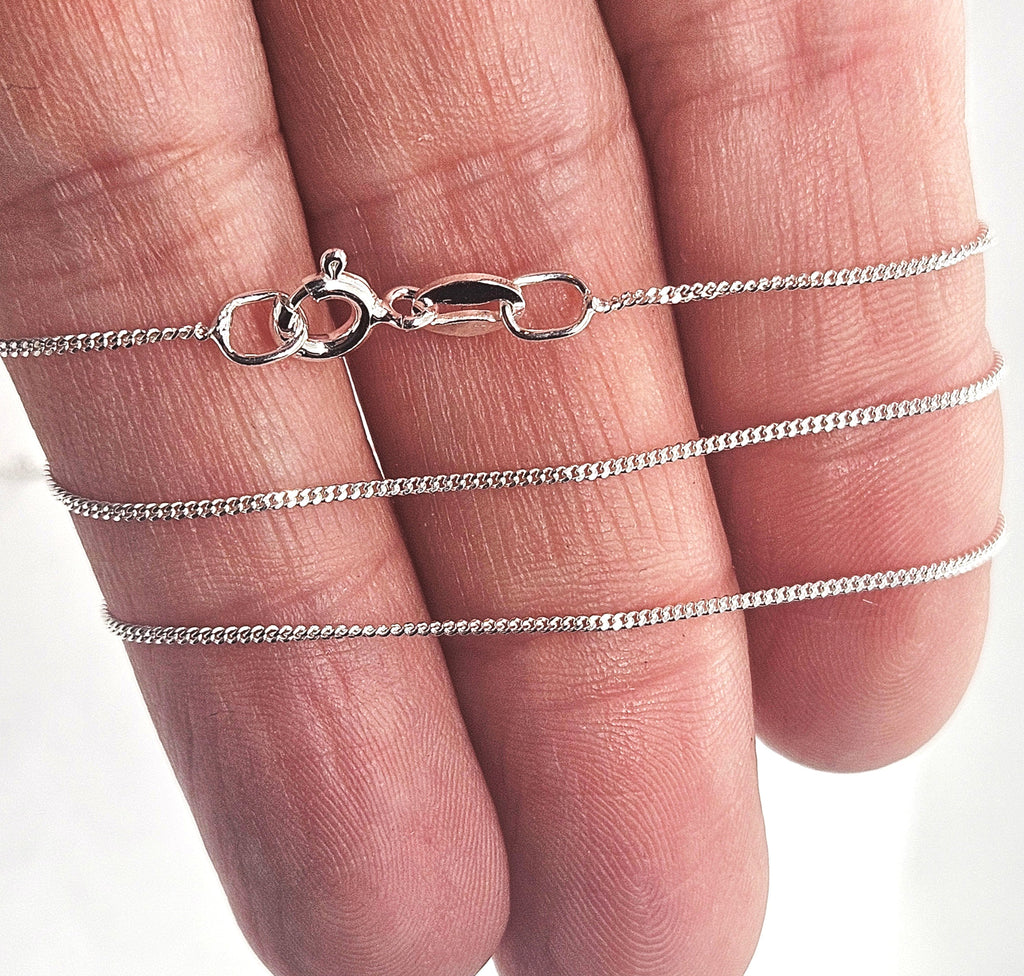 Wholesale - x20 Sterling Silver Curb Chains - 0.8mm