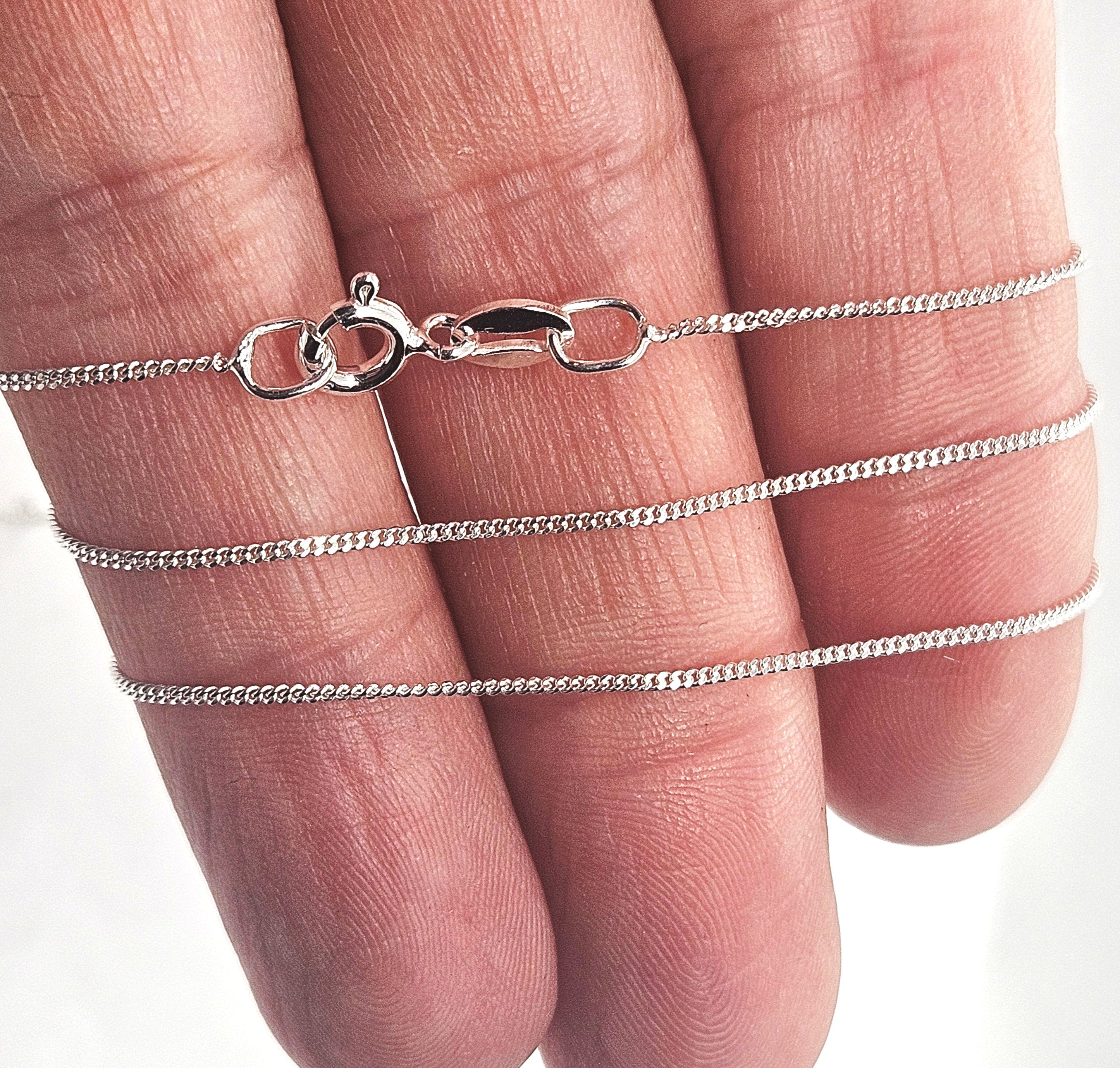 Wholesale - x20 Sterling Silver Curb Chains - 0.8mm
