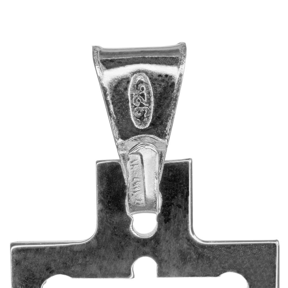 Sterling Silver Religious Cross Outline Pendant Charm