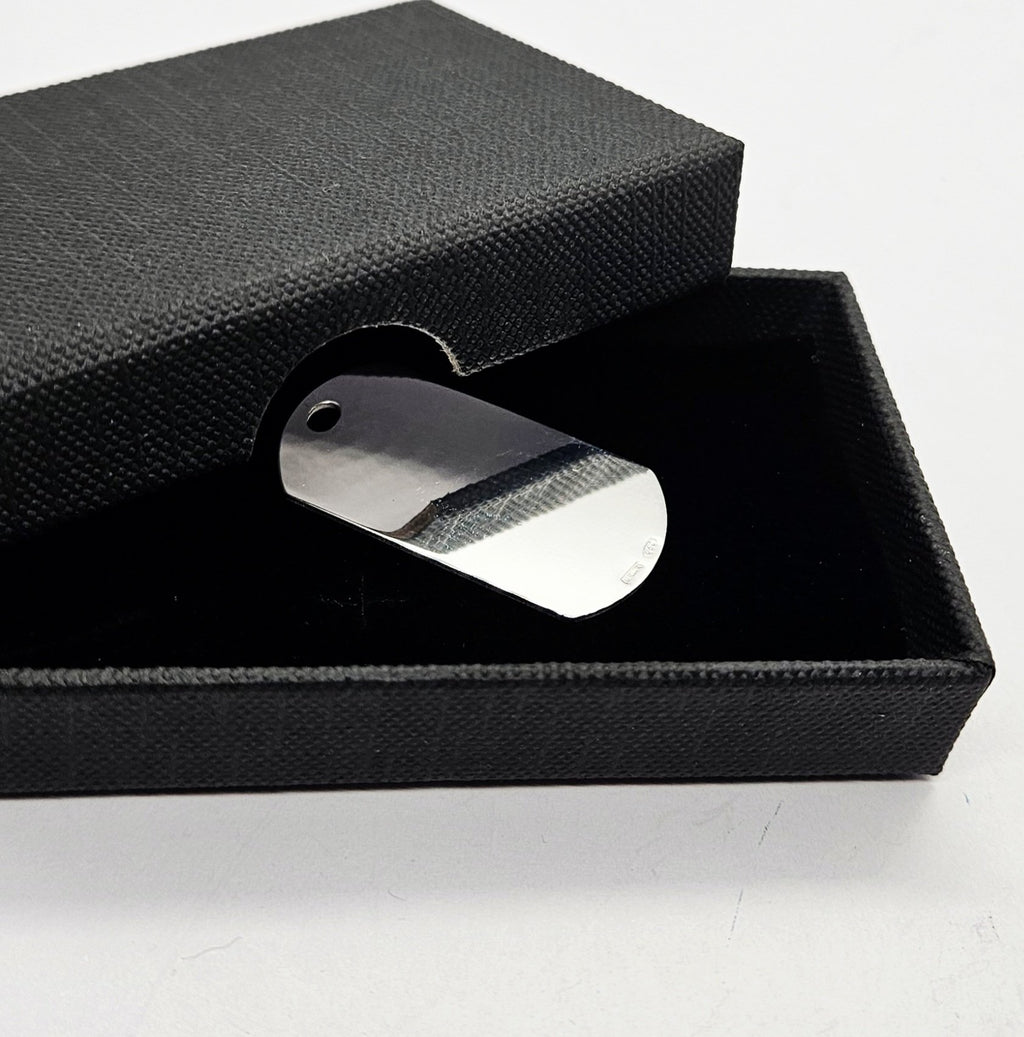 Sterling Silver Personalised Army Dog Tag Pendant