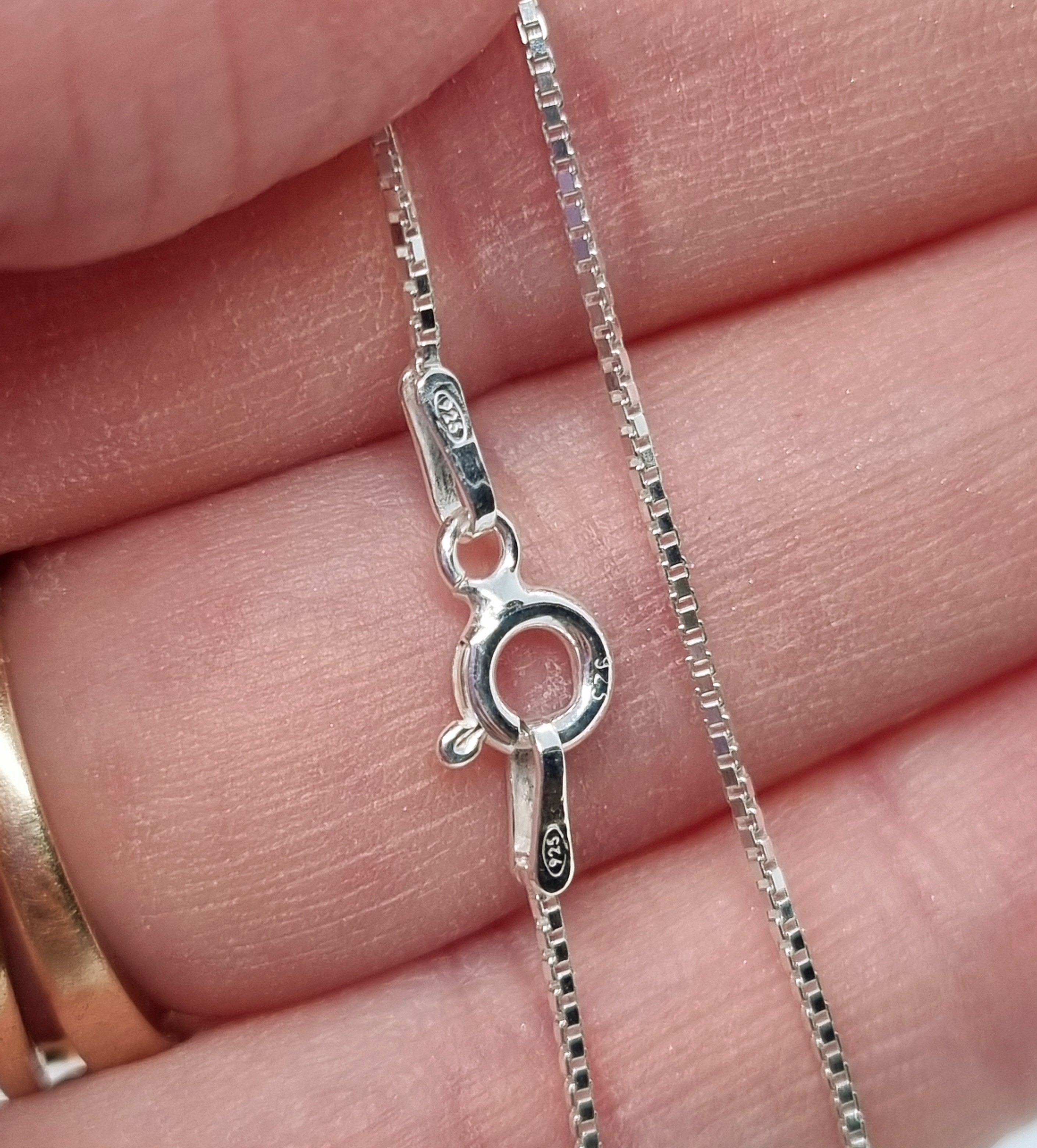 Wholesale - x10 Sterling Silver Box Chains - 1mm