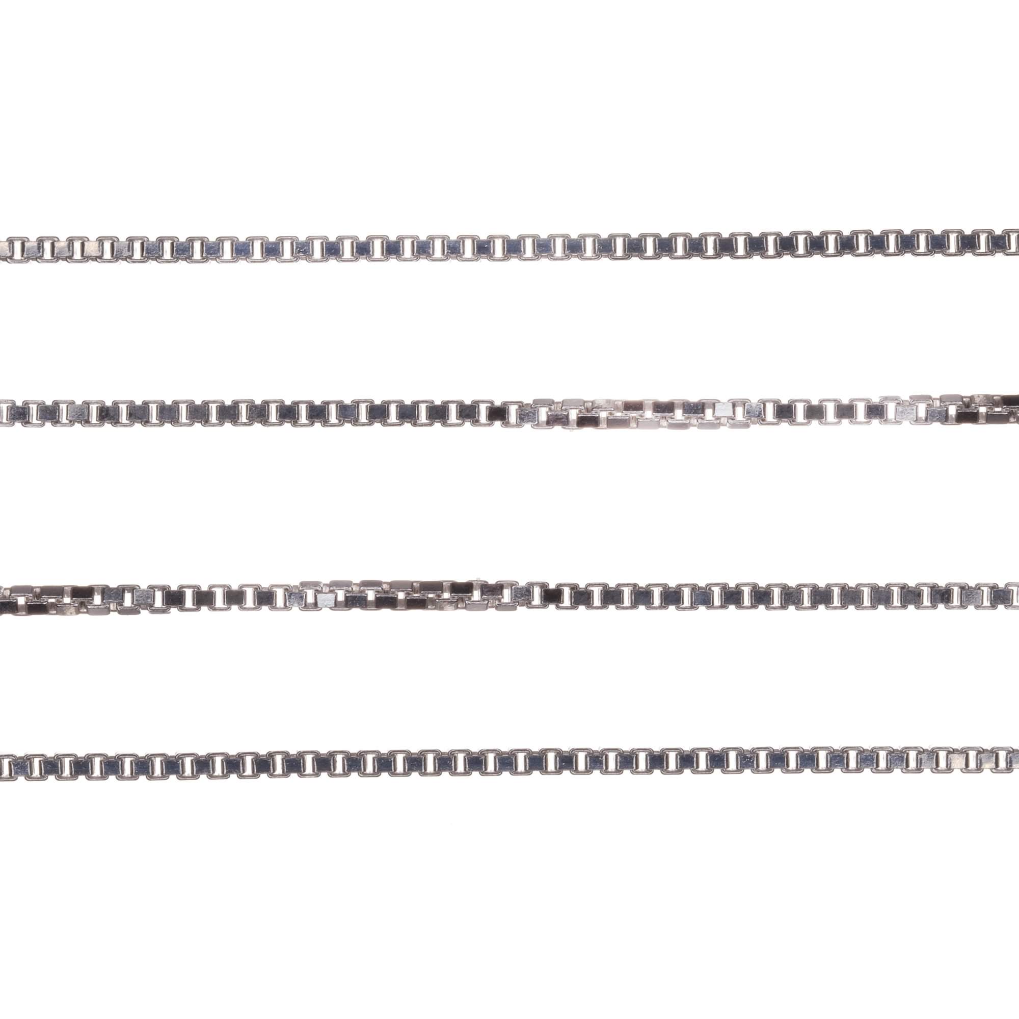 Wholesale - x10 Sterling Silver Box Chains - 1mm