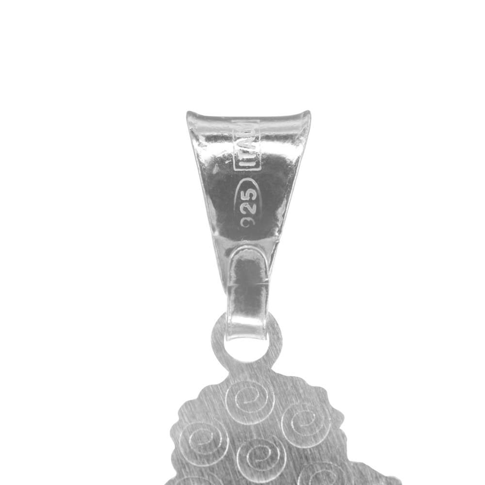 Sterling Silver Religious Buddha Head Pendant Charm