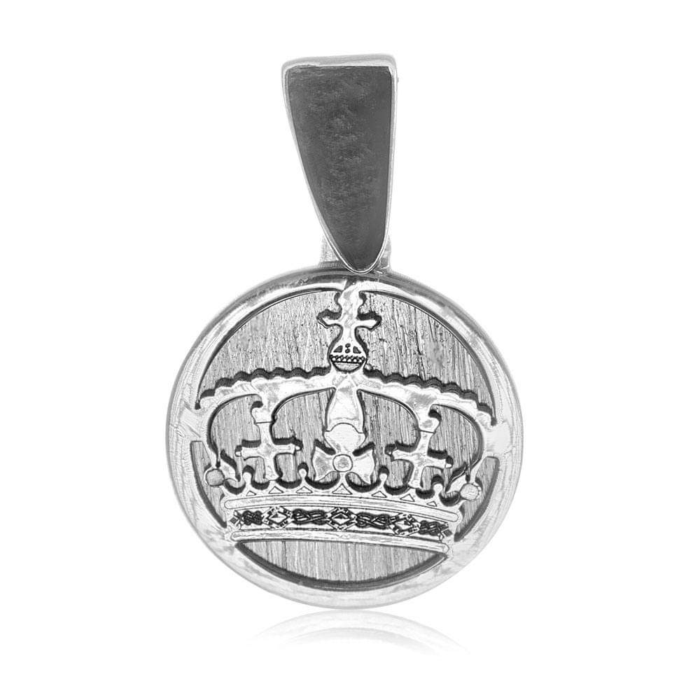 Sterling Silver Crown Jewels Pendant Charm