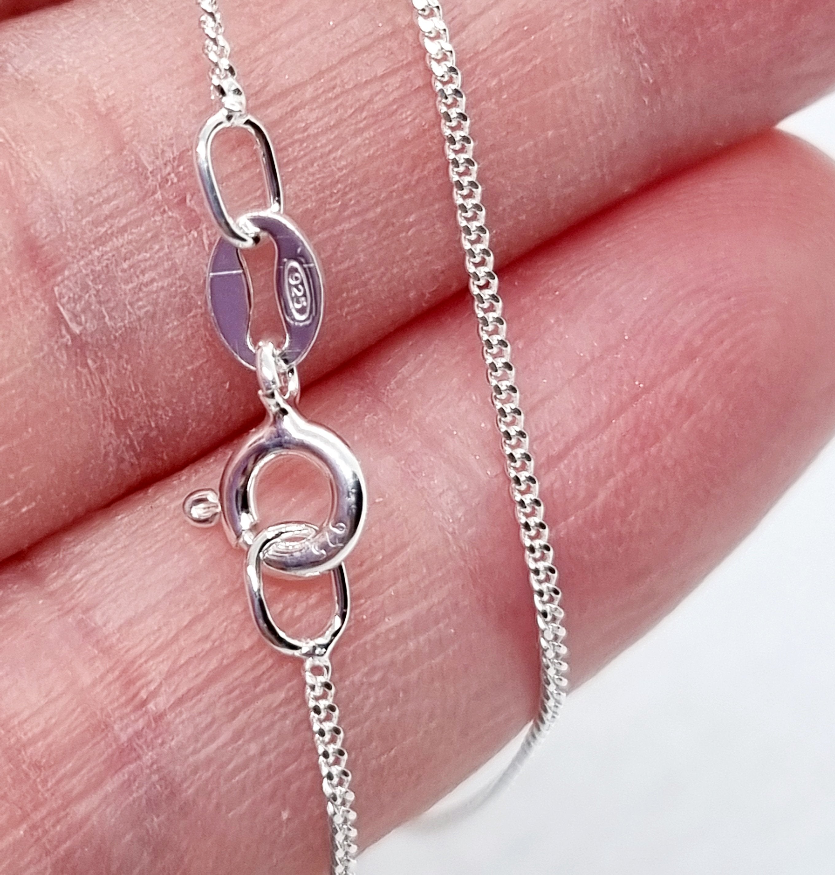 Wholesale - x20 Sterling Silver Curb Chains - 1mm