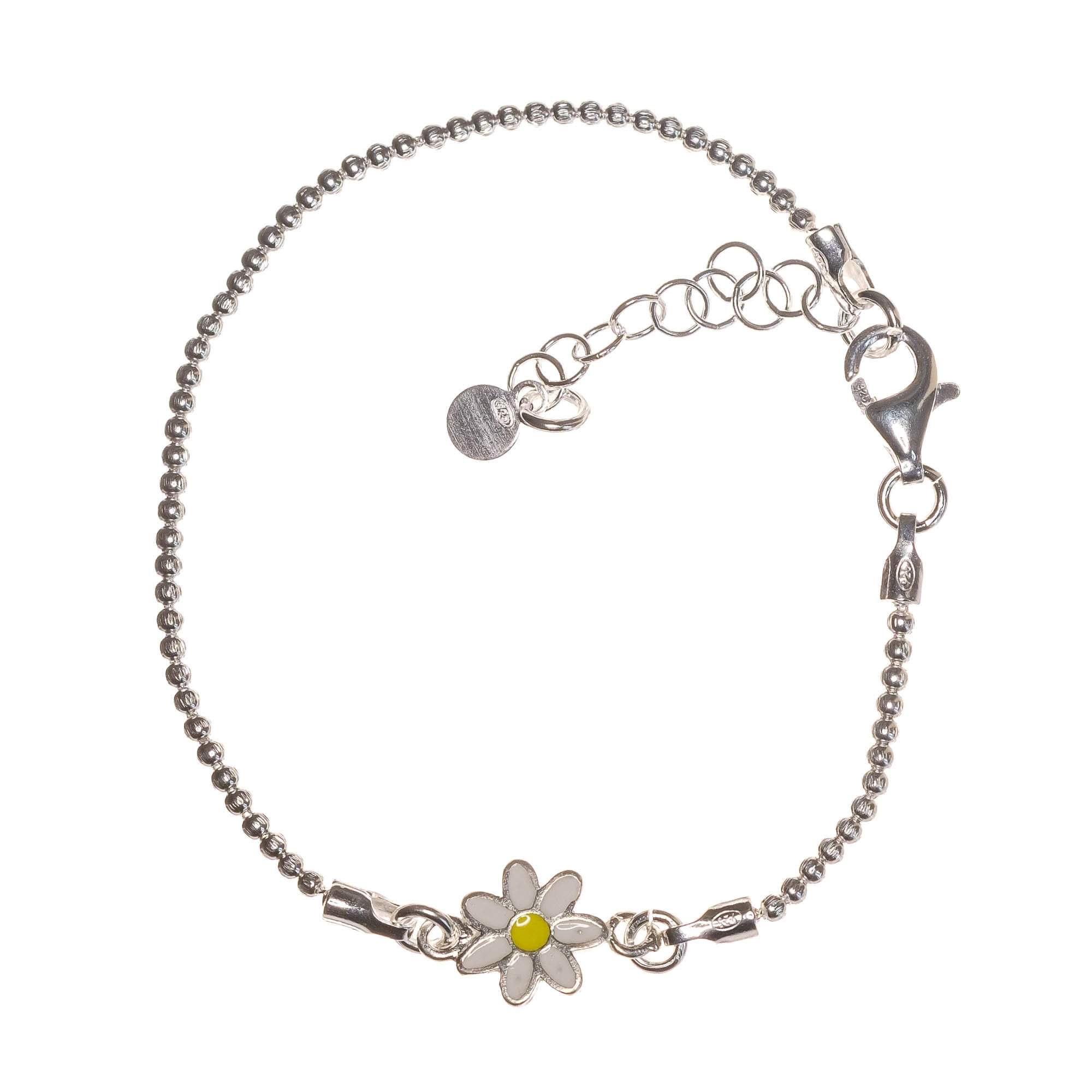 Sale! Sterling Silver Daisy Flower Bracelet