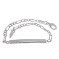 Sterling Silver Baby Personalised ID Bracelet - Double Heart