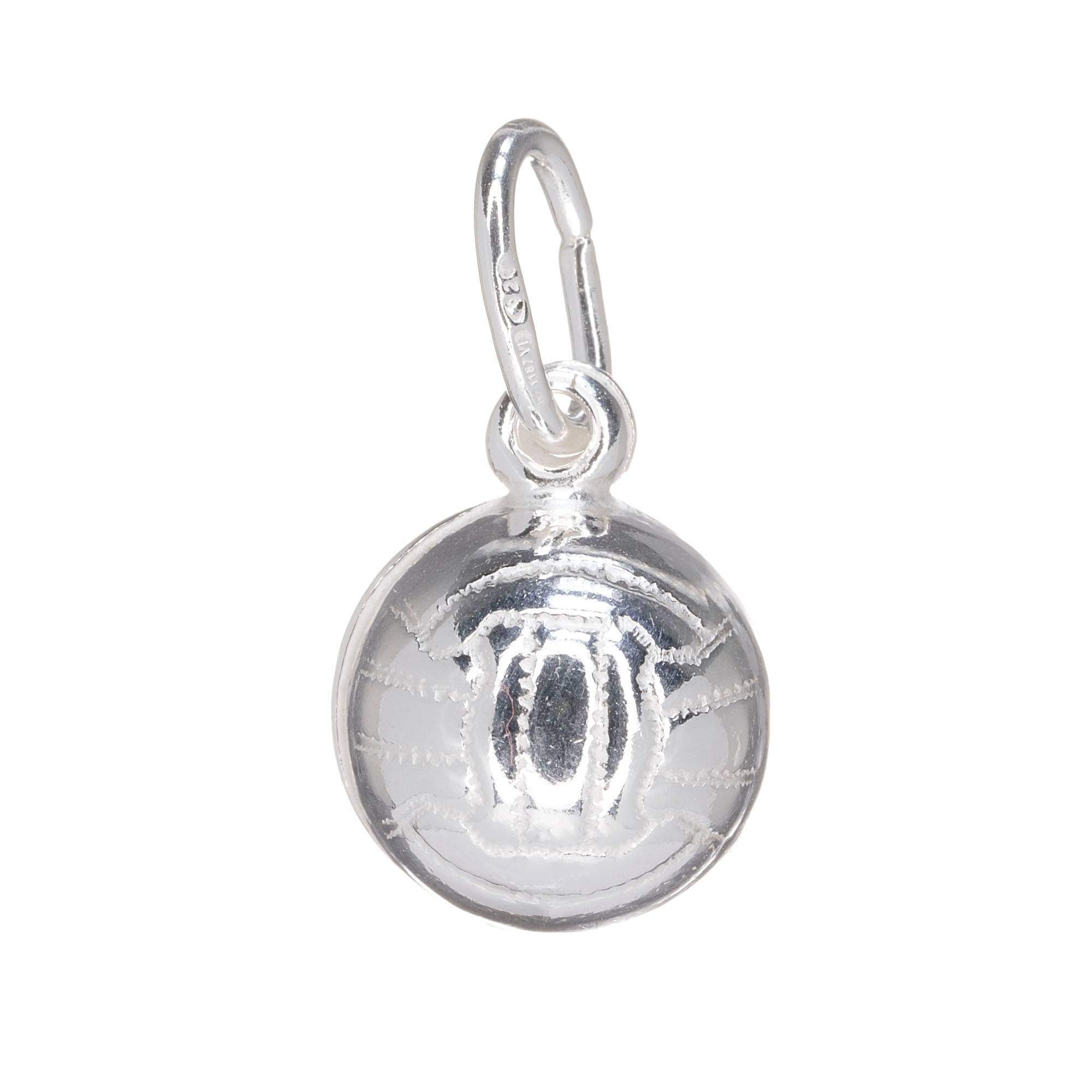 Sterling Silver Football Pendant Charm