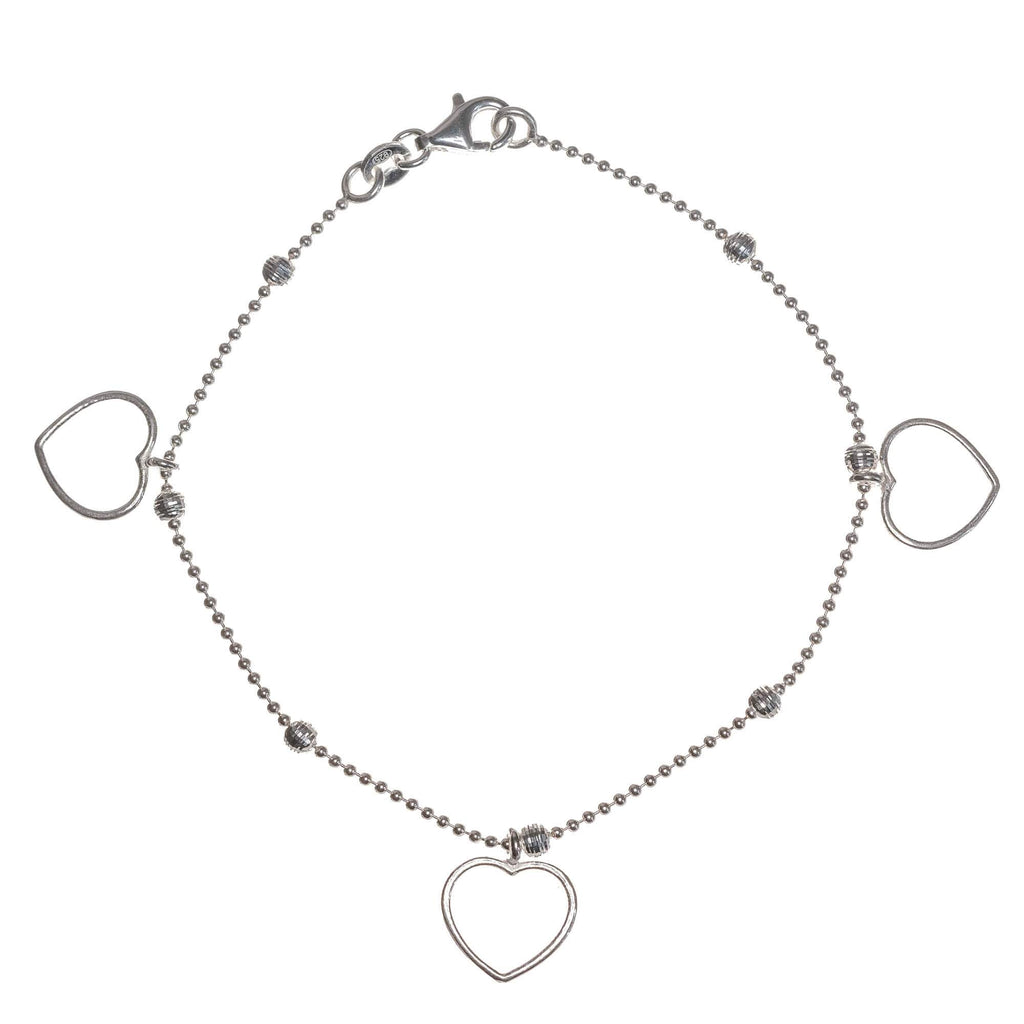 Sale! Sterling Silver Heart Outline Bracelet