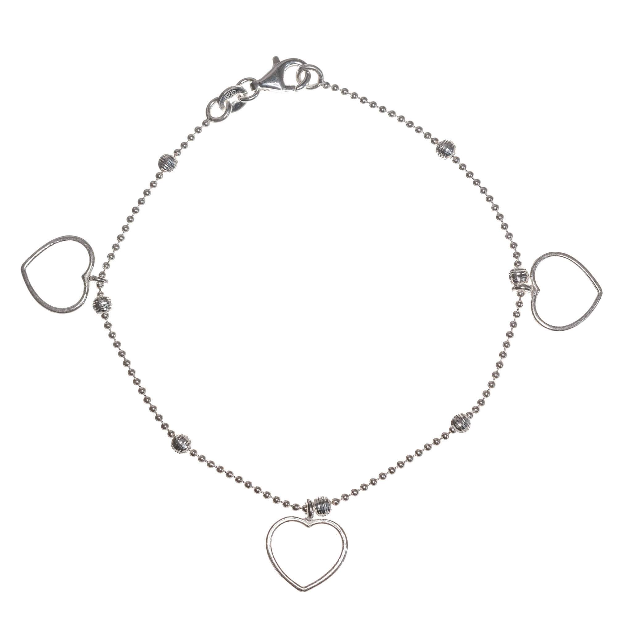 Sale! Sterling Silver Heart Outline Bracelet