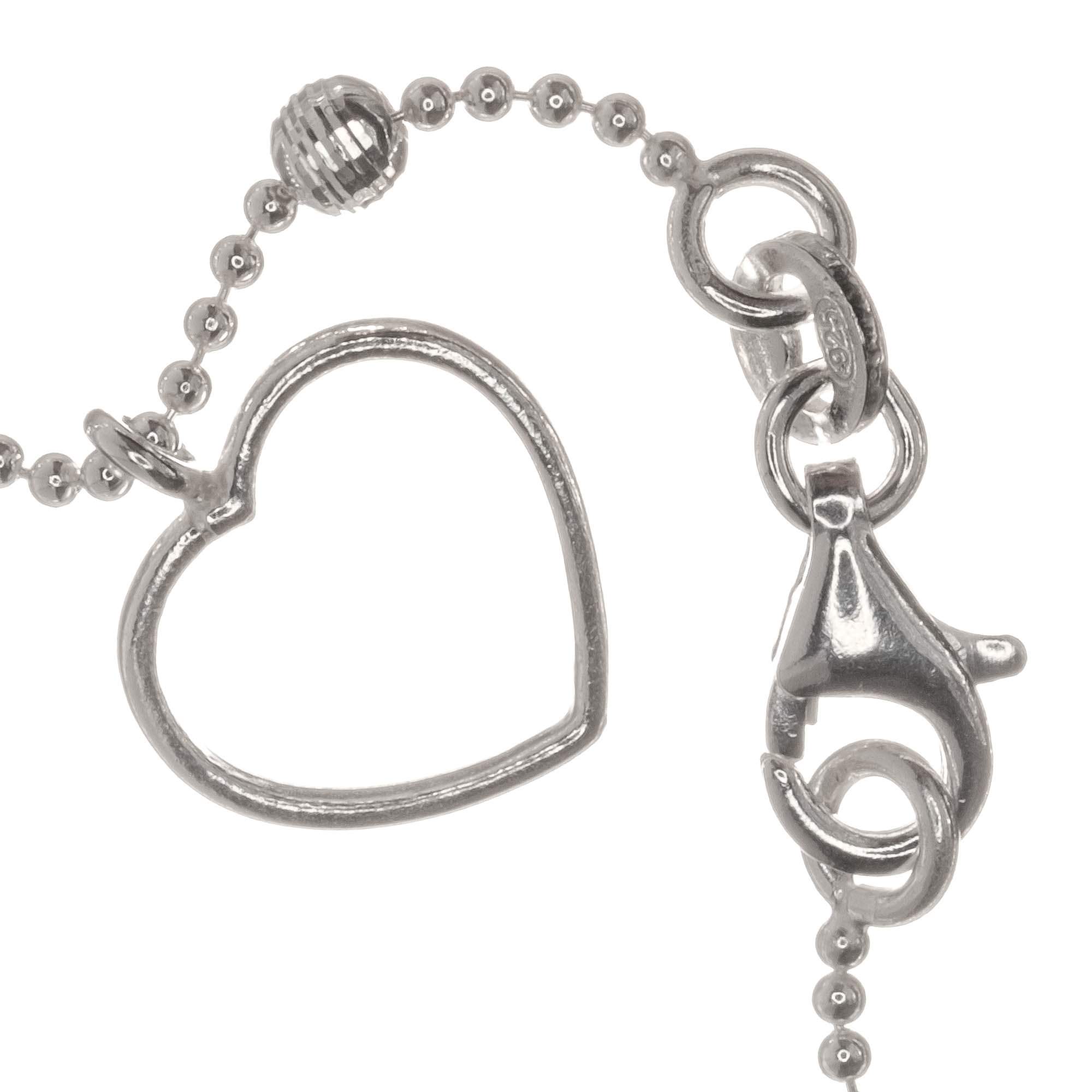 Sale! Sterling Silver Heart Outline Bracelet