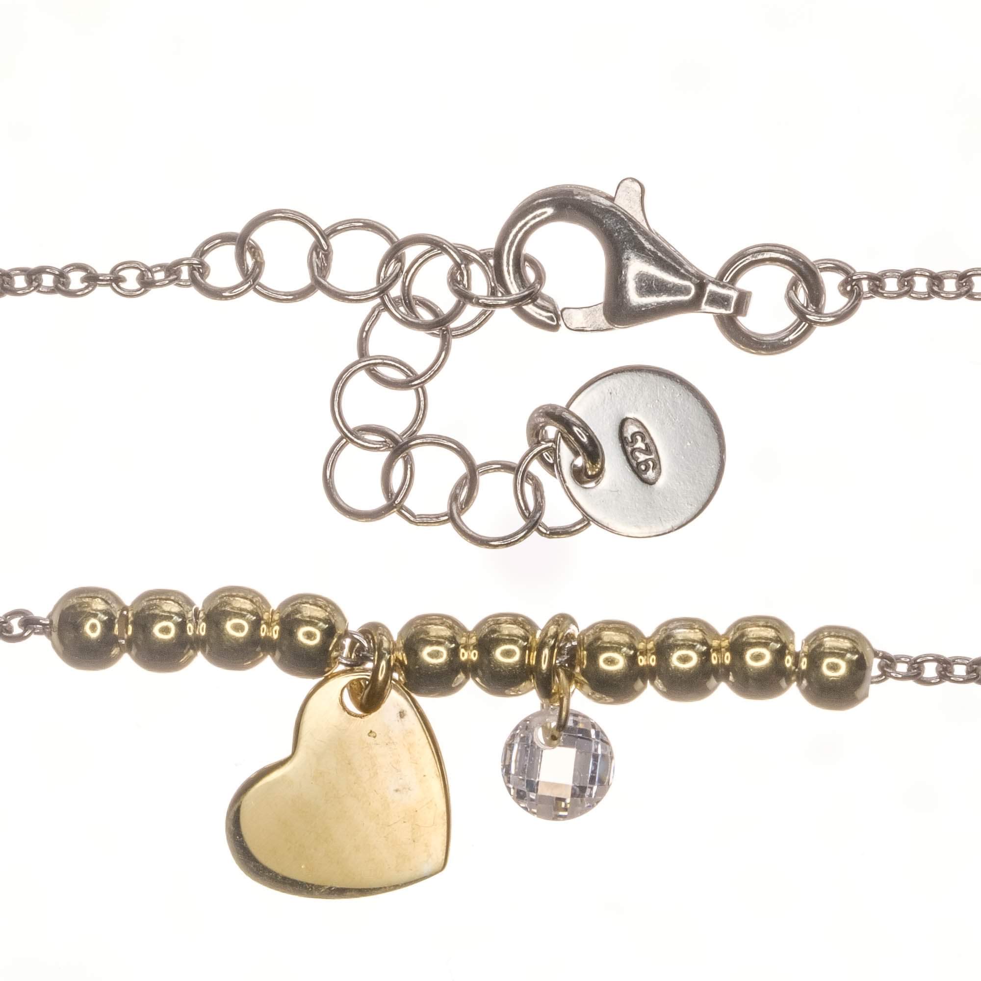 Sale! Sterling Silver Crystal Love Heart Bracelet