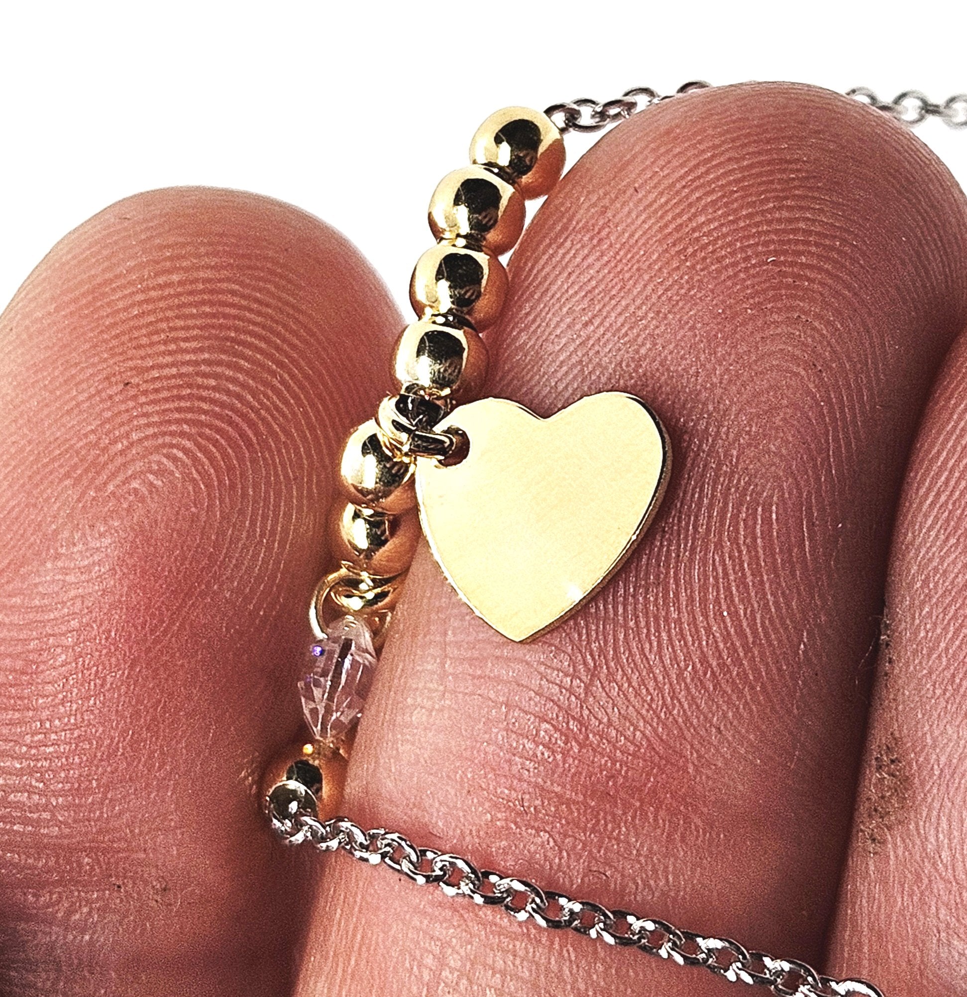 Sale! Sterling Silver Crystal Love Heart Bracelet