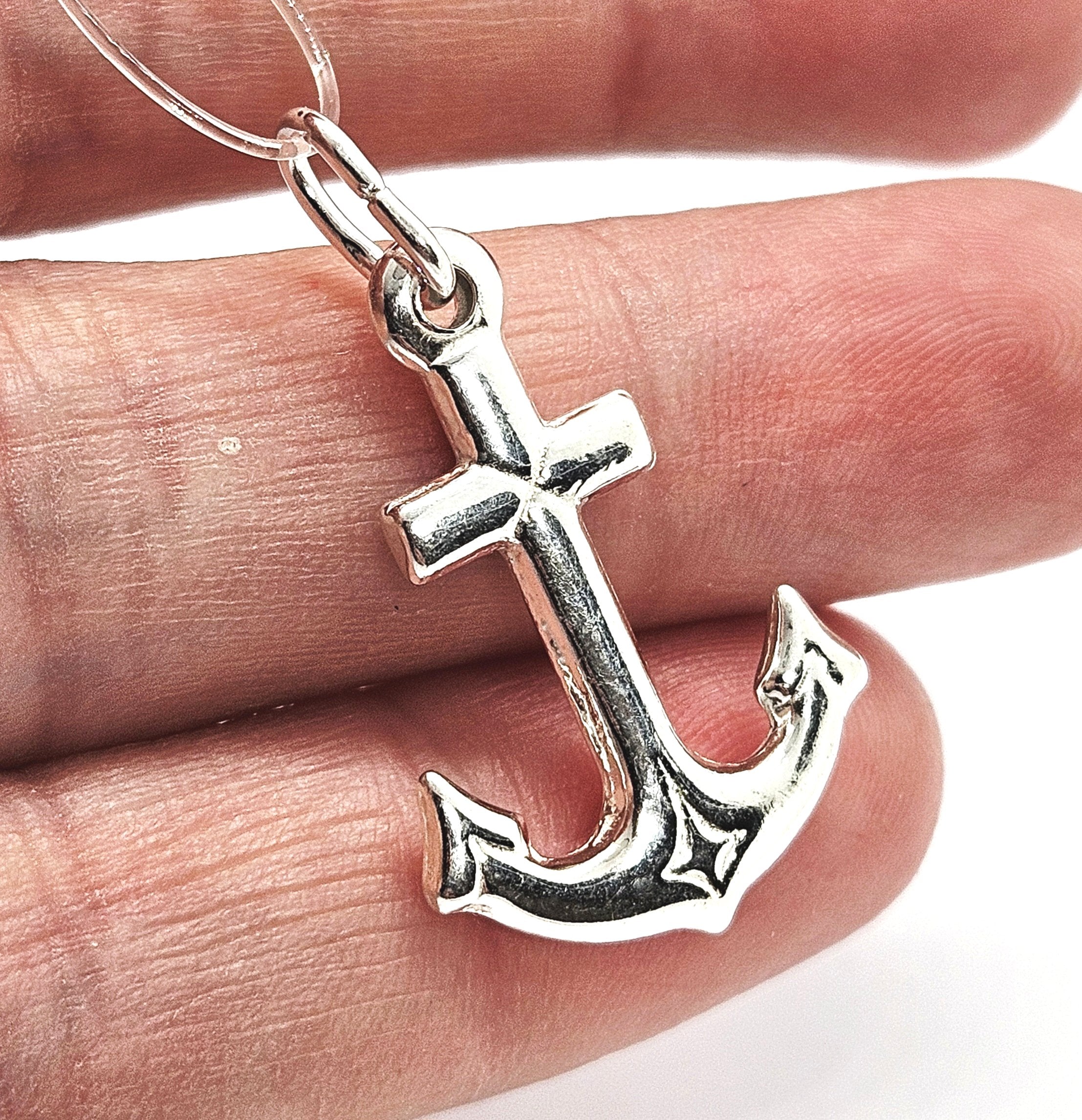 Sterling Silver Anchor Pendant Charm