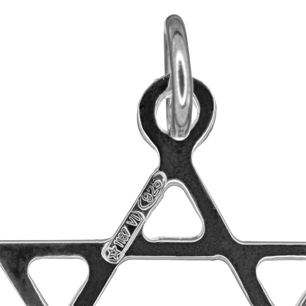 Sterling Silver Religious Jewish Star of David Pendant Charm