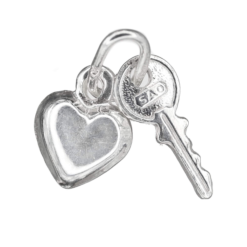 Sterling Silver Key to my Heart Pendant Charm