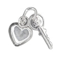 Sterling Silver Key to my Heart Pendant Charm