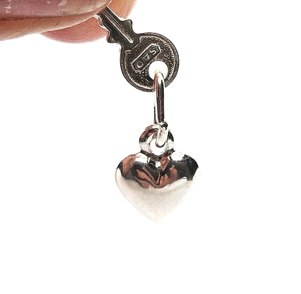 Sterling Silver Key to my Heart Pendant Charm