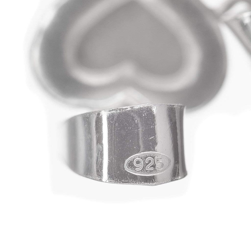 Sterling Silver Love Heart Padlock & Key Pendant Charm