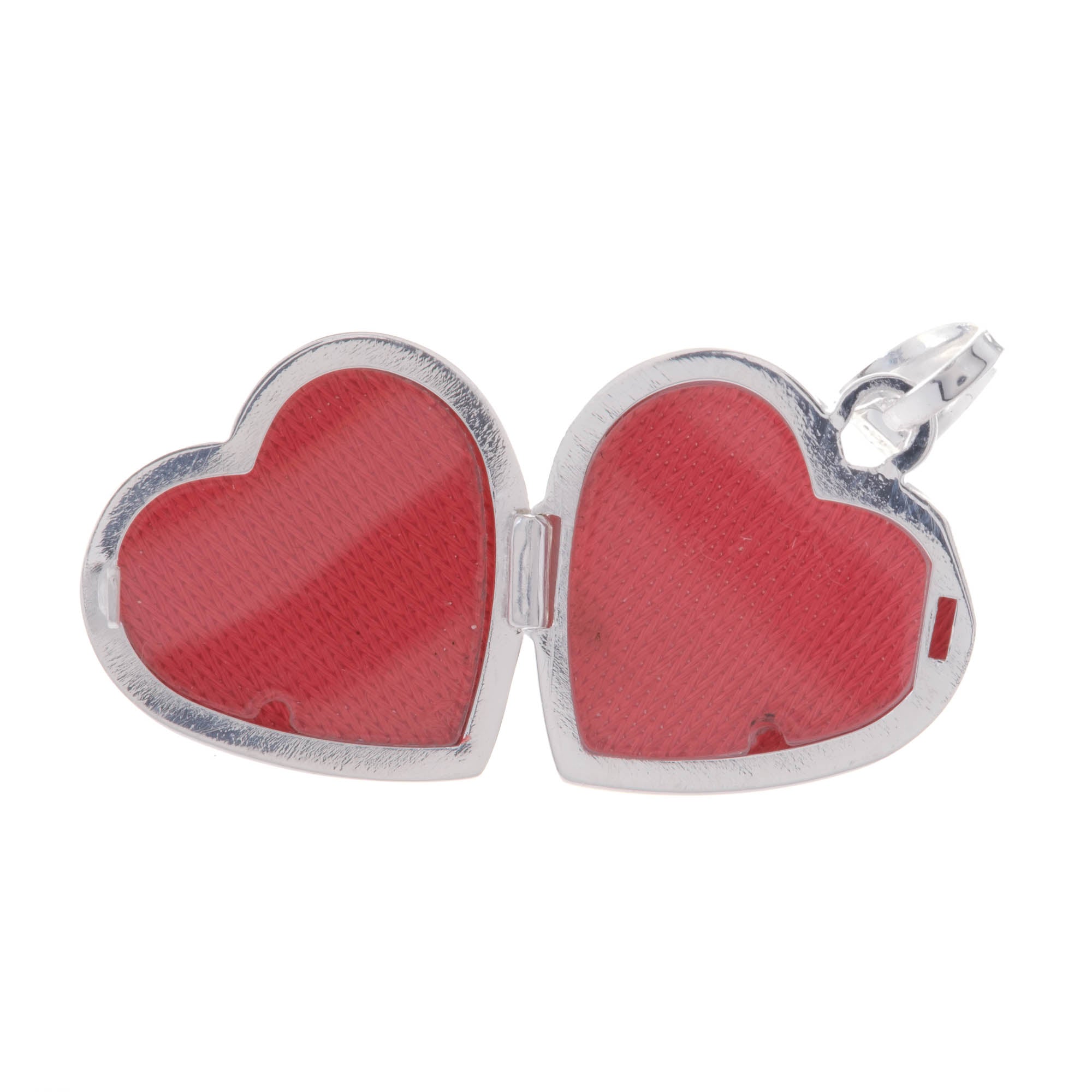 Sterling Silver Love Heart Locket Pendant Charm