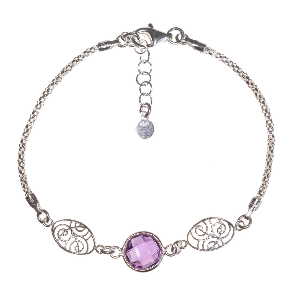 Sale! Sterling Silver Amethyst Bracelet