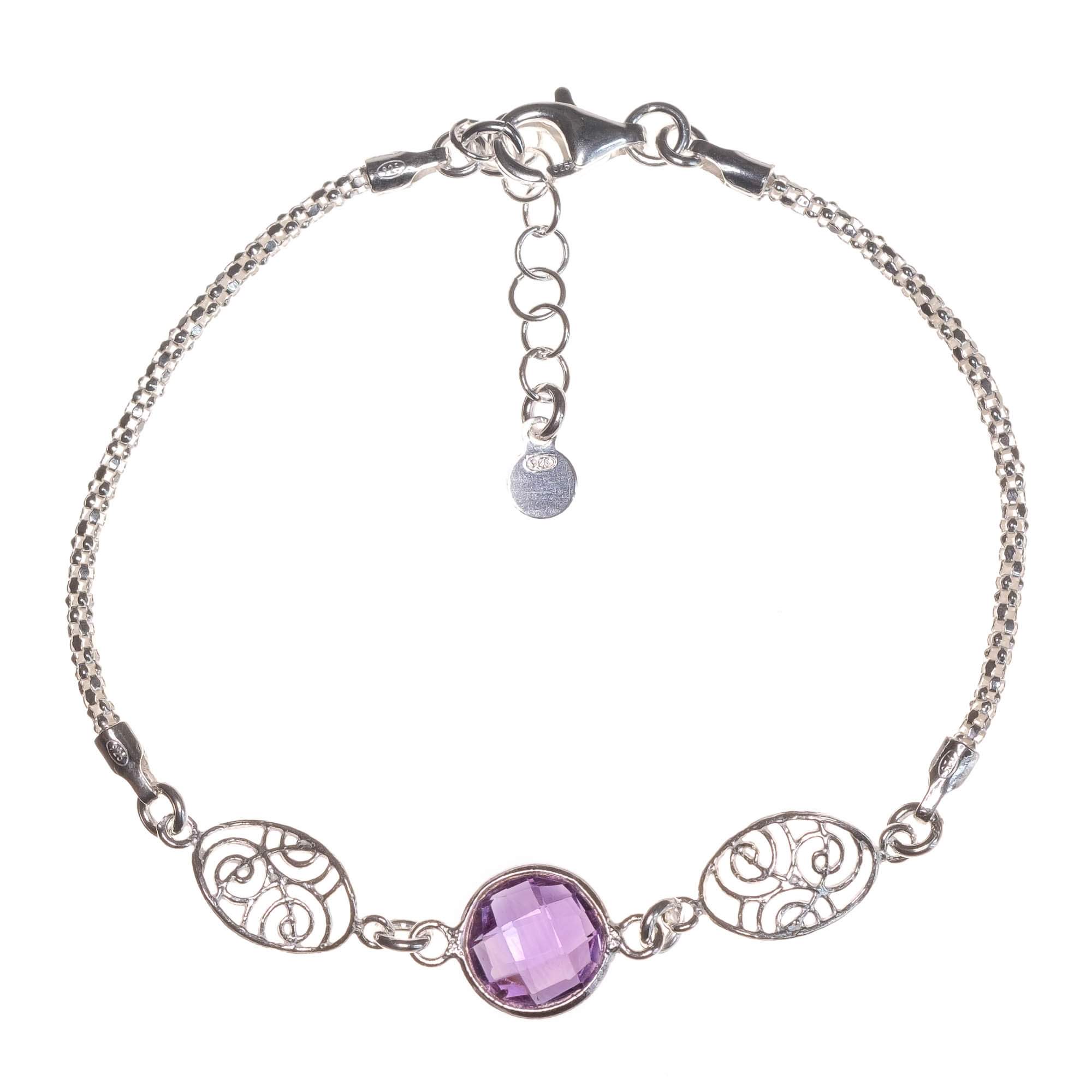 Sale! Sterling Silver Amethyst Bracelet