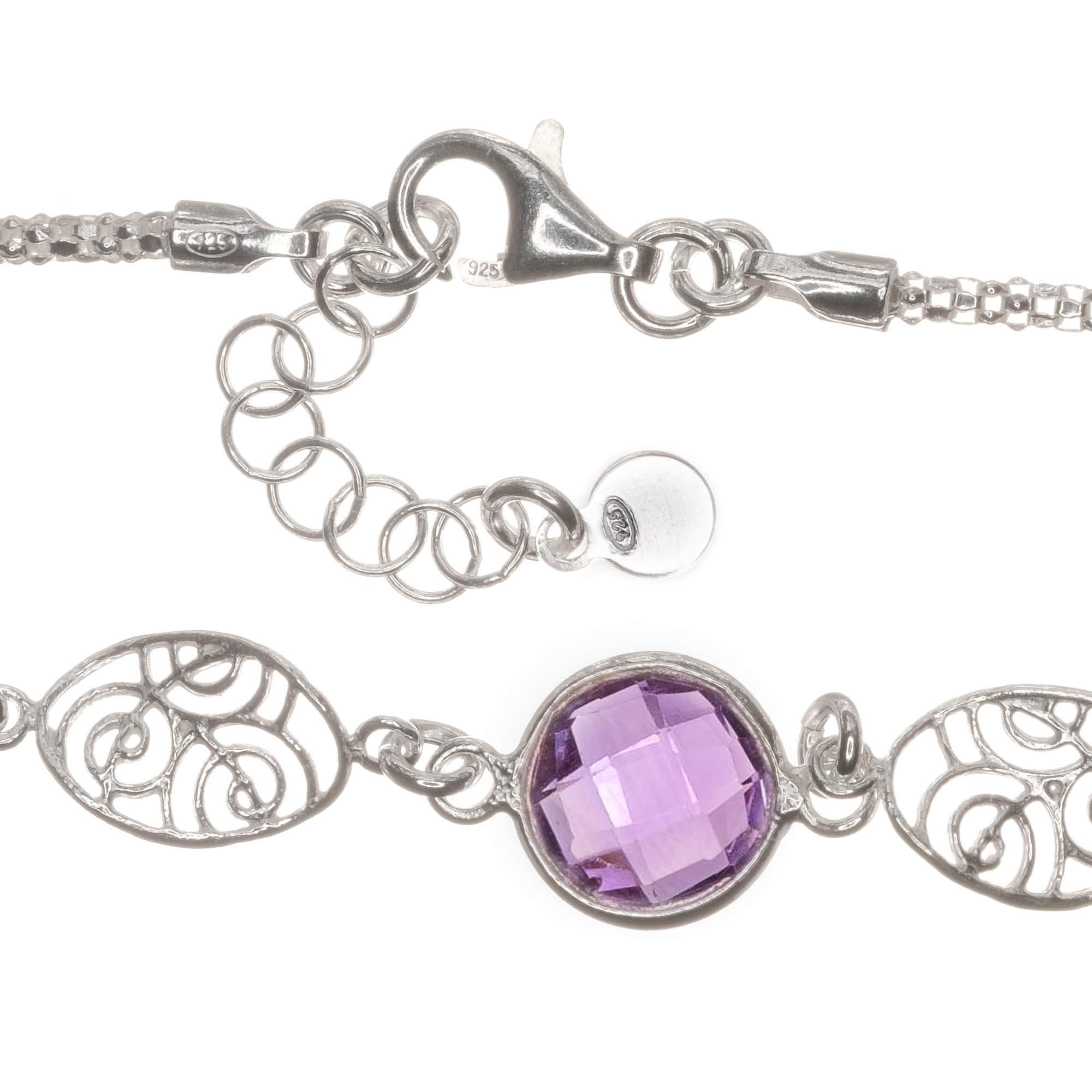 Sale! Sterling Silver Amethyst Bracelet