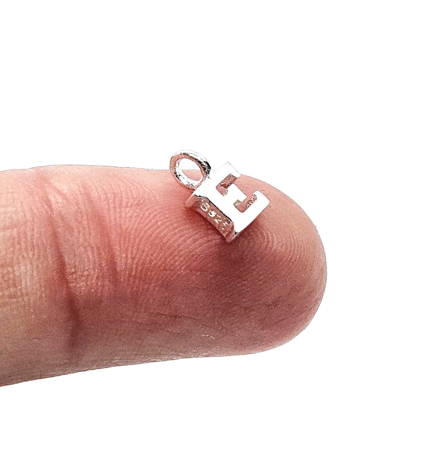 925 Sterling Silver Alphabet Initial Small Letter Pendant Charm