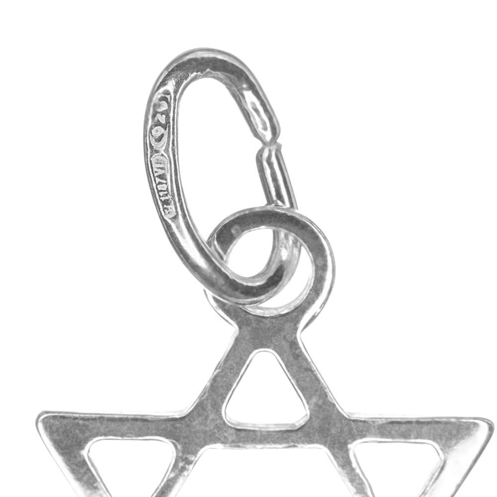 Sterling Silver Religious Jewish Star of David Pendant Charm