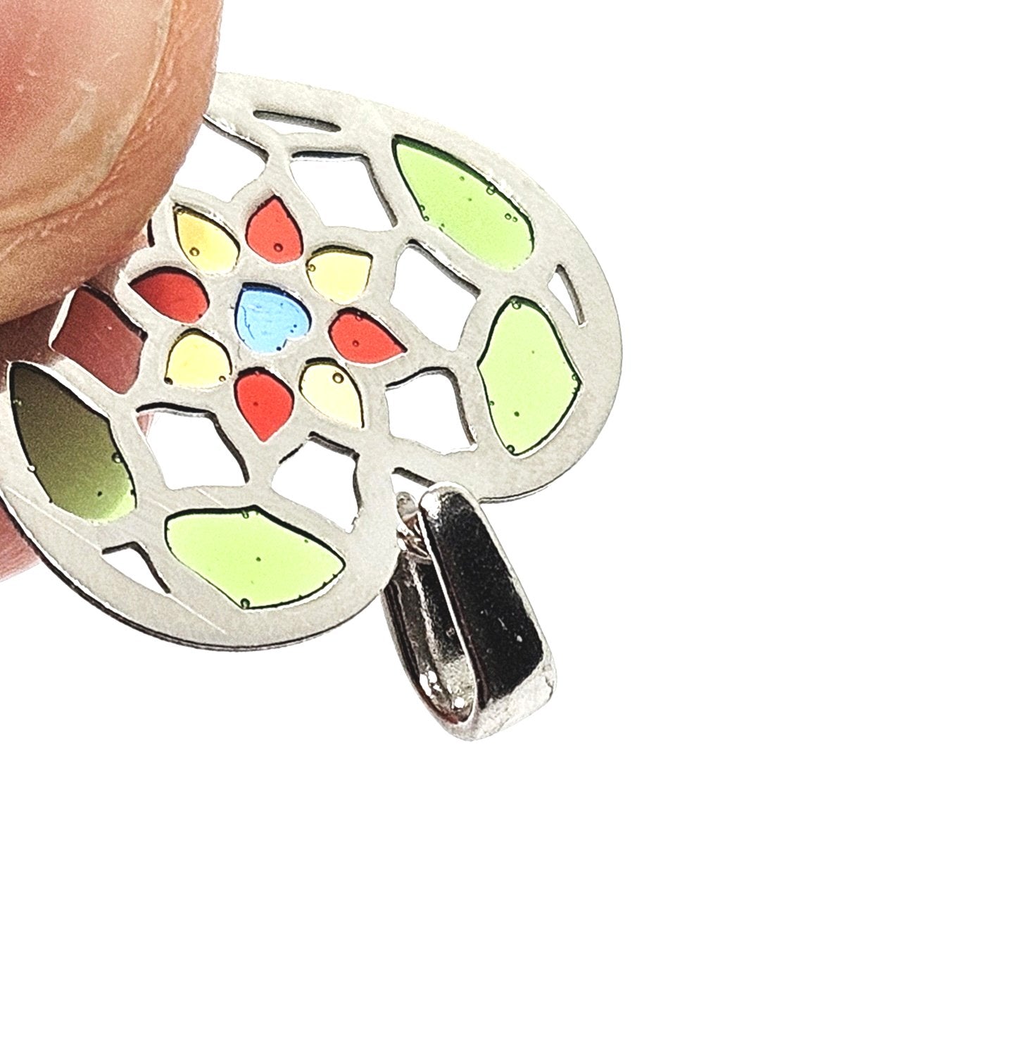 Sterling Silver Stainless Steel Love Heart Pendant Charm