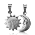 Sterling Silver Sun and Moon Pendant Charm
