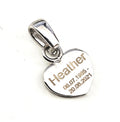 Sterling Silver Personalised Small Heart Tag Pendant Charm