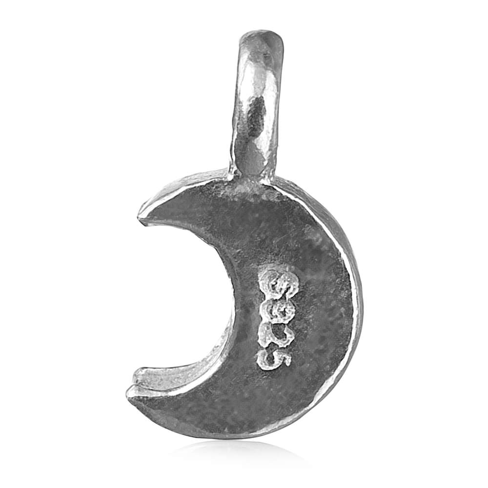 Sterling Silver Tiny Moon Pendant Charm