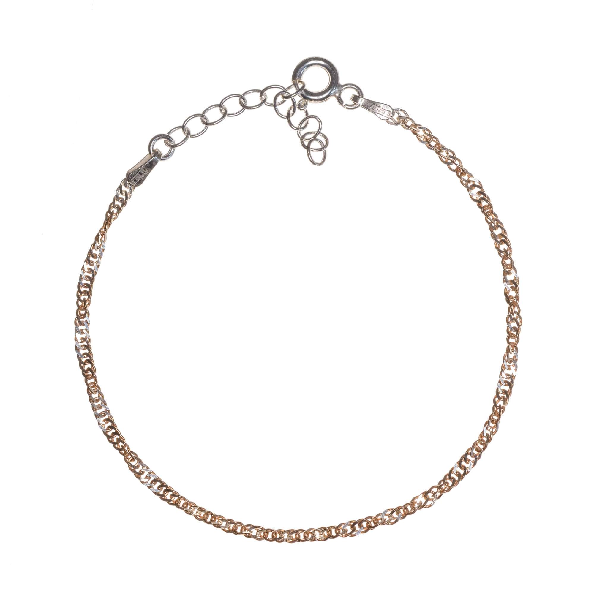 Sale! Sterling Silver Twisted Singapore Bracelet (2 Tone)