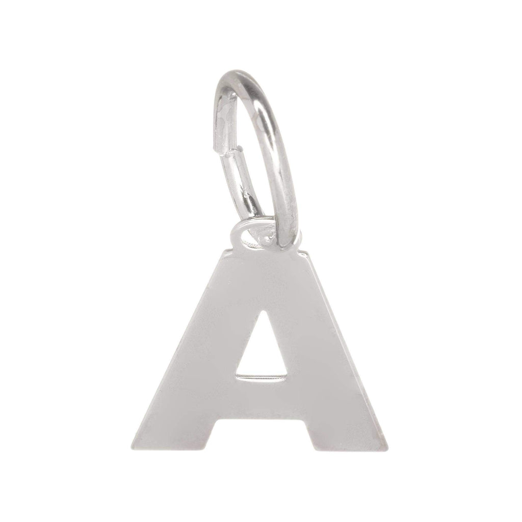 925 Sterling Silver Alphabet BOLD Initial Pendant Charm