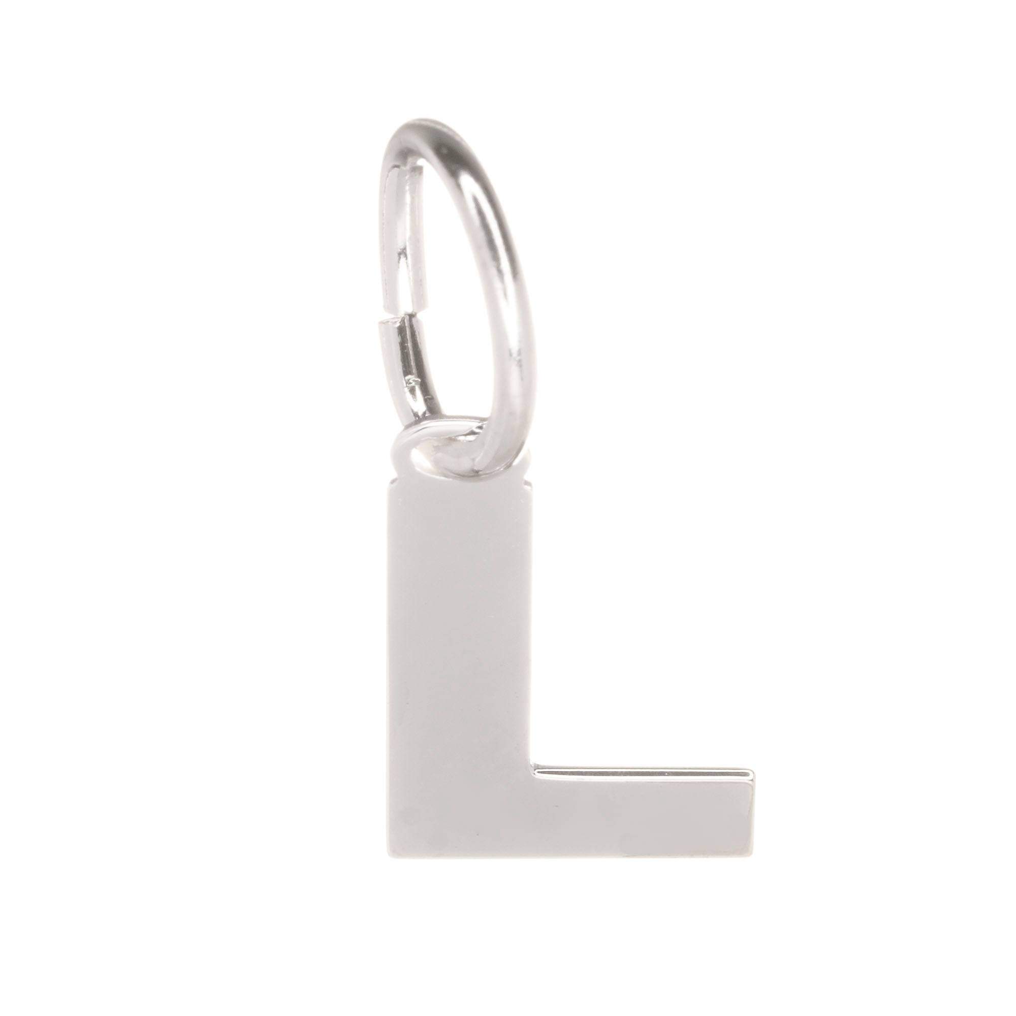925 Sterling Silver Alphabet BOLD Initial Pendant Charm