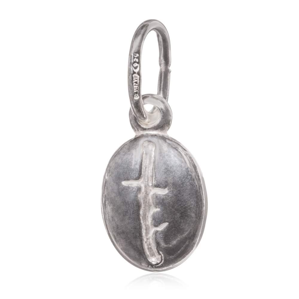 Sterling Silver Coffee Bean Pendant Charm