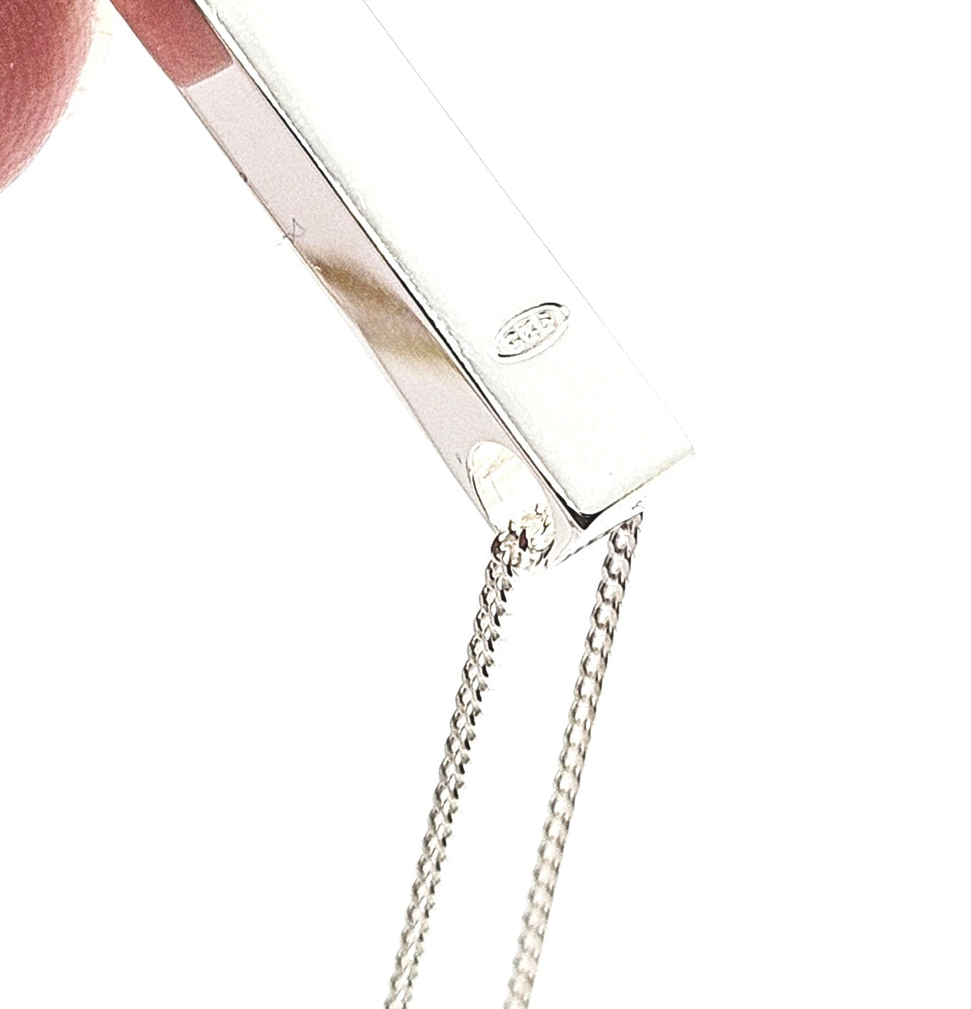 Sterling Silver Personalised Bar Pendant
