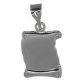 Sterling Silver Personalised Medium 3D Scroll Parchment Pendant Charm