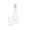 925 Sterling Silver Alphabet Initial Letter Large Script Pendant Charm