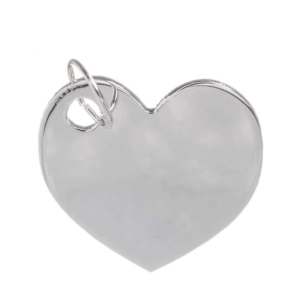 Sterling Silver Personalised Medium Heart Pendant Charm