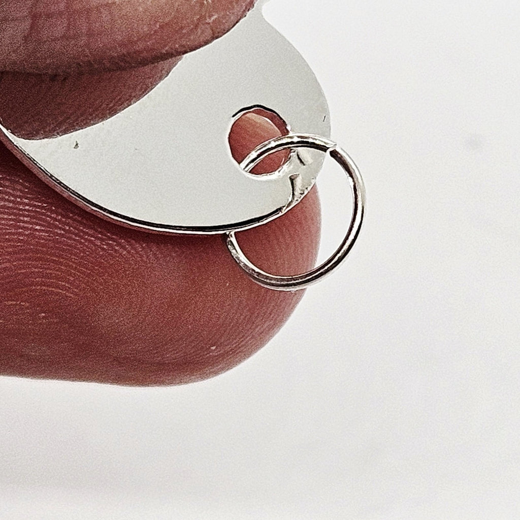 Sterling Silver Personalised Medium Heart Pendant Charm