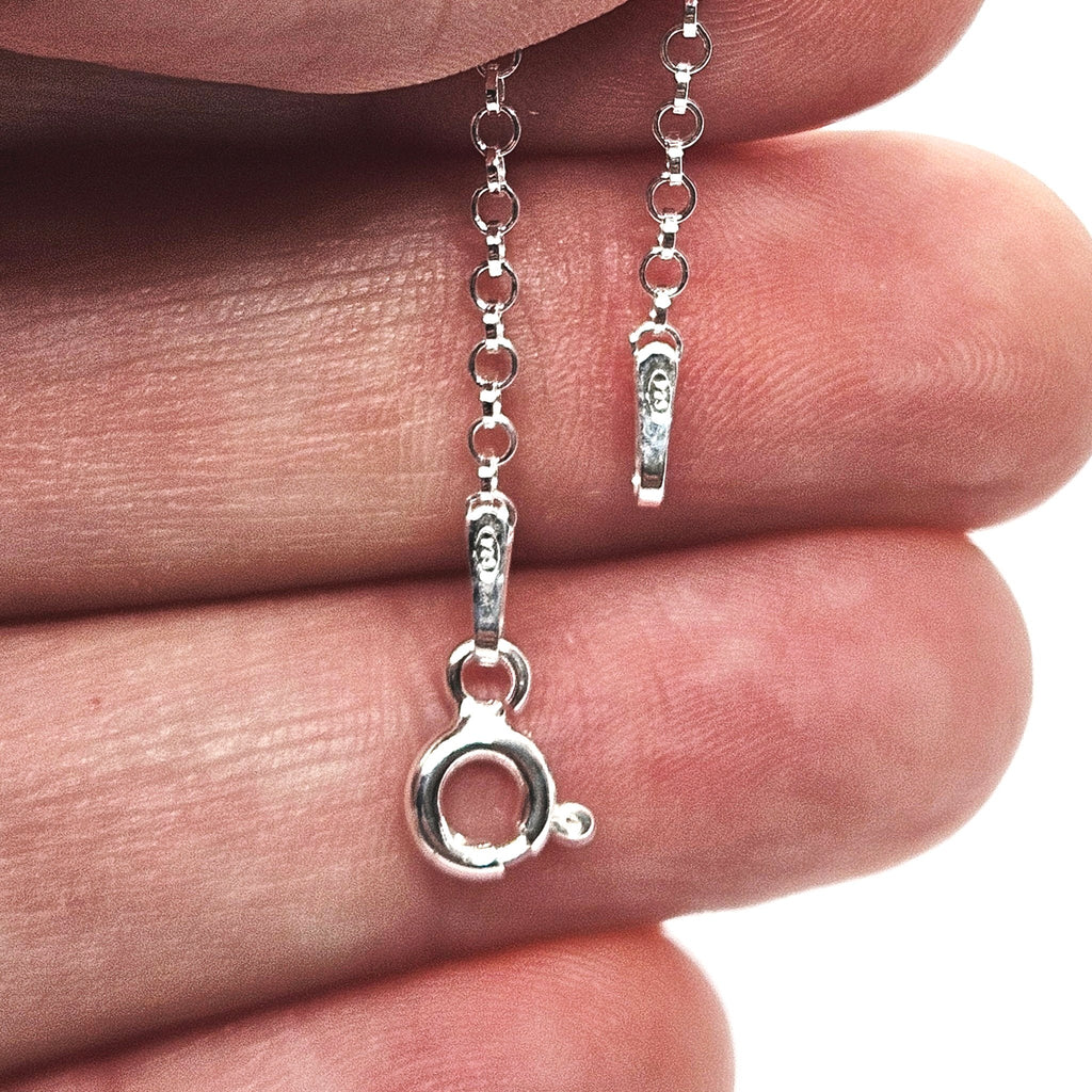 Wholesale - x20 Sterling Silver Micro Belcher Chains - 1mm